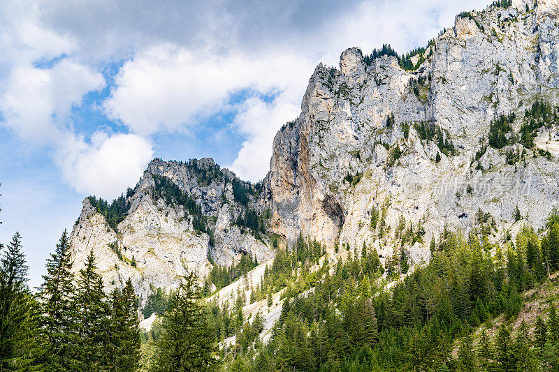 附近的山Grüner See(绿湖)